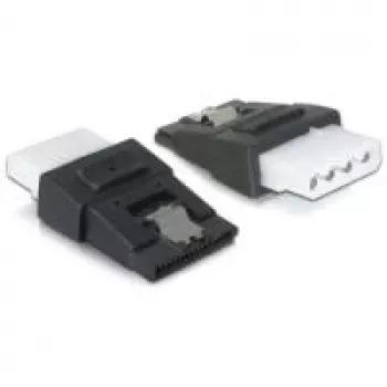 DeLOCK 65046 4pin Molex uz 15pin SATA strāvas adapteris, melns