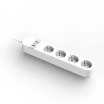 Viedā pagarinātājspraudnis Gembird TSL-PS-S4U-01-W 4 kontaktligzdas 3880 W Balts