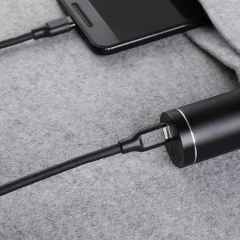 USB-C kabelis Aukey CB-CC1P 1 m, 60W PD, USB-C uz USB-C