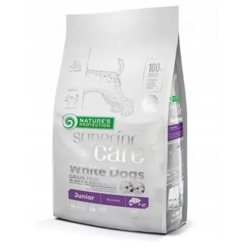 Sausā barība kucēniem Nature’s Protection Superior Care White Dogs Grain Free Junior Salmon 10 kg