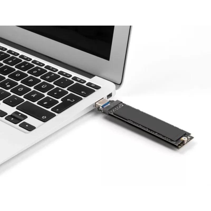DeLOCK Kombinētais pārveidotājs M.2 NVMe PCIe vai SATA SSD USB 3.2 Gen 2 Melns