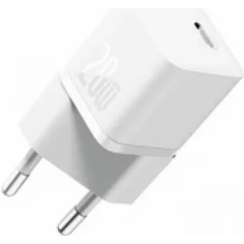 Baseus Gan5 ātrais lādētājs Mini 1C 20V viedtālruņiem universāls balts