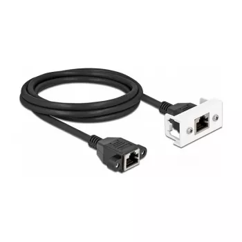 DeLOCK tīkla pagarinātāja kabelis Cat.6A 2m S/FTP RJ45 Melns
