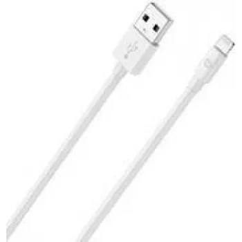Mobilā telefona kabelis RealPower 385240 2m USB A Lightning Balts