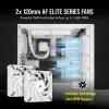 CORSAIR iCUE H100i RGB ELITE šķidruma dzesēšanas sistēma procesoriem 1 iepakojumā balta 120 mm