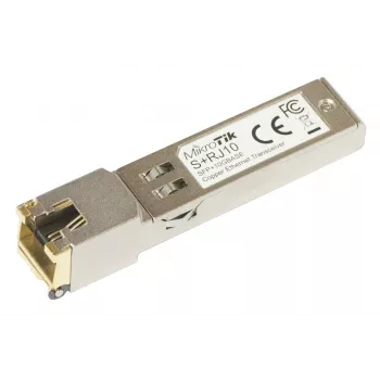 MikroTik S+RJ10 SFP+ 10 Gbps tīkla modulis, RJ-45, metāla korpuss
