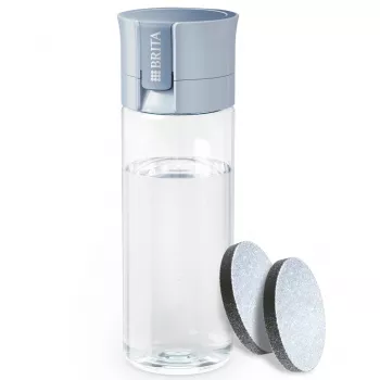 Pudeles filtrs BRITA Vital Pastel Blue 600 ml ar 2 MicroDisc filtriem, bez BPA, trauku mazgājamā mašīnā drošs