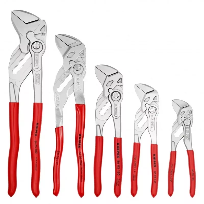 KNIPEX 5 knaibles-atslēgu komplekts 125/150/180/250/300 mm