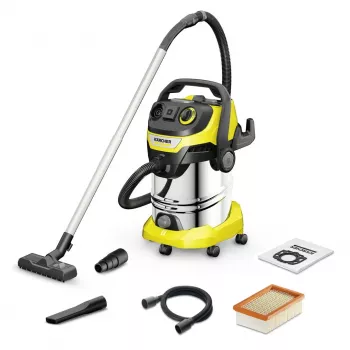 Kärcher WD 6 P S V-30/6/22/T Slapjās un sausās tīrīšanas putekļsūcējs 30L 1300W Melns, Nerūsējošais tērauds, Dzeltens