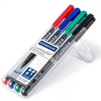 Pastāvīgais marķieris Staedtler Lumocolor 317 WP4 Melns Zils Zaļš Sarkans