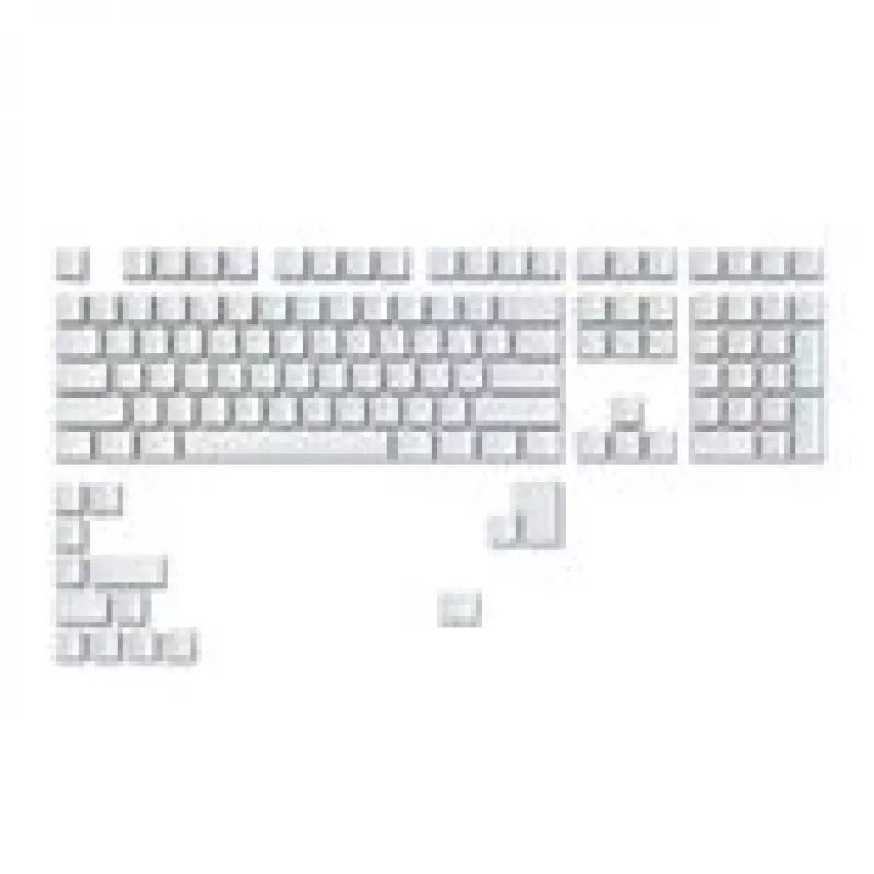 Keycap komplekts GLORIOUS GMMK ABS Doubleshot V2 UK izkārtojums Balts — nomaiņas taustiņi mehāniskajām tastatūrām