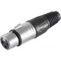 XLR savienotājs ShiverPeaks BS55022-S — 3-pin vīriešu paneļa montāža, melns