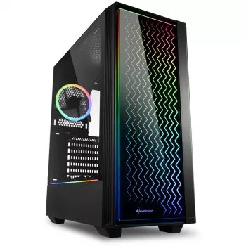 Sharkoon RGB LIT 200 korpuss melns