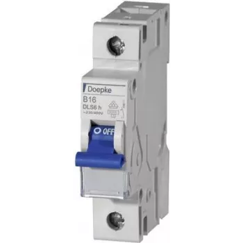 DOEPKE Strāvas slēdzis B13A DLS-6H-B13-1-6-KA 6kA 1-pols 230V B raksturlīkne DLS-6H-B13-1-6-KA (09914022)