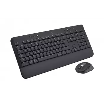 Logitech Signature MK650 for Business - Bezvadu tastatūras un peles komplekts - 2,4 GHz, Bluetooth LE - QWERTY - Spāņu - Grafīts