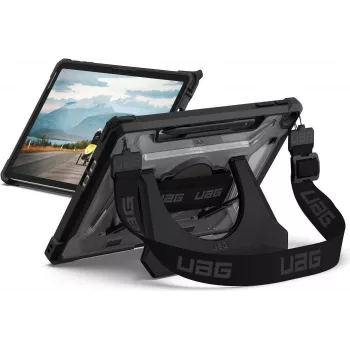 UAG Urban Armor Gear Plasma Handstrap & Kickstand Maciņš | Microsoft Surface Pro 12 collu (1. izdevums) | ledus (caurspīdīgs)/melns | 324023114340