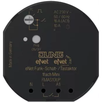 JUNG FM AS 10 UP pārslēgšanas izpildmehānisms — 868 MHz, 230 V, 2300 W, 53×28 mm, iemontējamais
