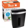 Peach PS600-10 papīra smalcinātājs Micro-cut 63 dB Melns, Sudrabs