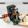 Karstā gaisa fritieris Taurus Air Fry Duo Slim 13 L dubultā, 2800 W, skārienvadība, melns