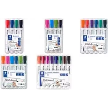 Baltās tāfeles marķieris Staedtler Lumocolor 351, apaļš gals 2.0 mm, sausās dzēšanas tinte, melns