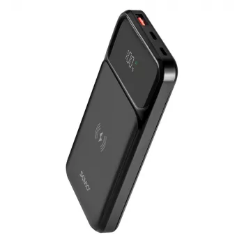 Savio BA-09 bezvadu lādētājs 10000 mAh Litija Polimēra (LiPo) Melns