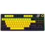 LORGAR KBP70TKLW, bezvadu TKL mehāniskā spēļu tastatūra, melna/dzeltena, EN izkārtojums