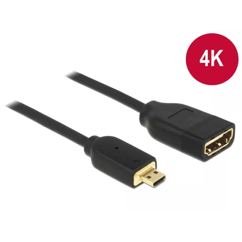 HDMI kabelis DeLOCK 0.2m HDMI-A/HDMI Micro-D