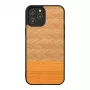 Aizsargmaciņš Man and Wood iPhone 12 Pro Max — herringbone arancia black