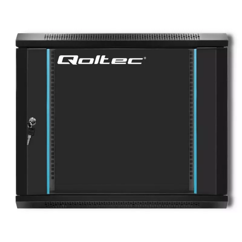 19 collu skapis QOLTEC 54463 9U 600x500x450 mm metāla korpuss tīkla iekārtām