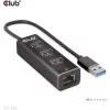 USB Hubs CLUB3D USB 3.2 Gen1 Type-A 3 Porti ar Gigabit Ethernet