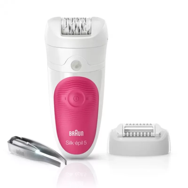 Braun Silk-epil 5 5-500 SensoSmart epilators, rozā/balts