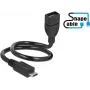 USB kabelis DeLOCK 83927 USB 2.0 0.35 m Micro-USB B USB A Melns