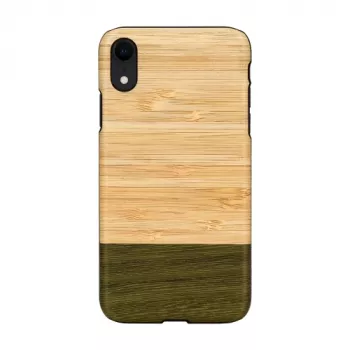 Viedtālruņa maciņš man and wood iPhone XR — bambusa mežs melns