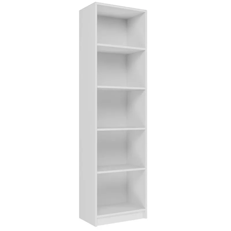Biroja grāmatplaukts Topeshop R50 BIEL 5 plaukti balts