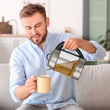 Elektriskā tējkanna Black & Decker 1.7 L 2200 W Melna Nerūsējošais tērauds Caurspīdīga