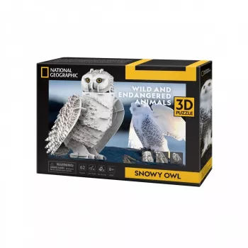CubicFun 3D Pūce Sniega Pūce 32 detaļas Dzīvnieki Vecumam 8+