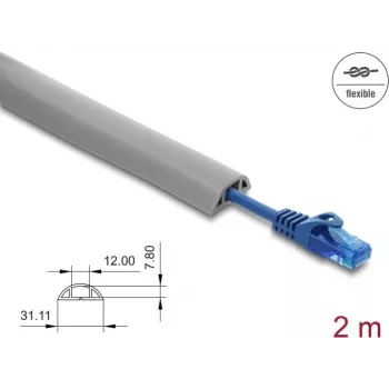 Kabeļu uzmava DELOCK 20766 pelēka PVC 1 gab.