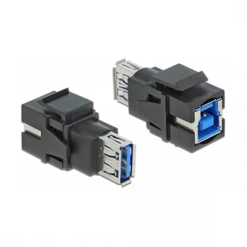 Keystone modulis DeLOCK 86395 Plakans Melns USB A