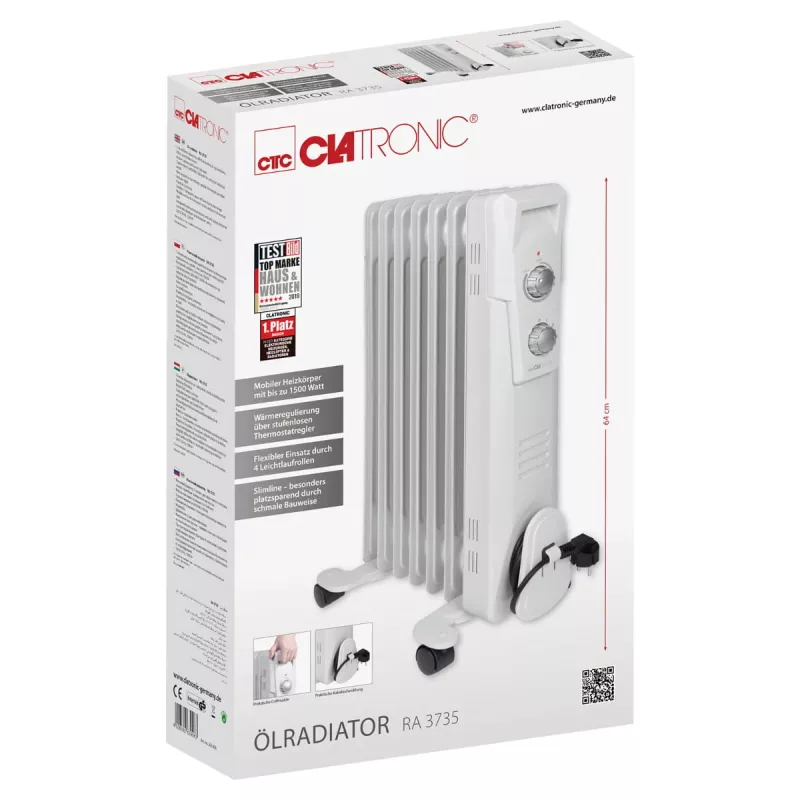 Eļļas elektriskais sildītājs Clatronic RA 3735