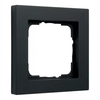 Gira E2 Black rāmja pārsegs bezskrūvju plastmasa, 1-vietas