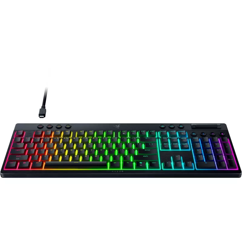 Mehāniskā zema profila tastatūra Razer BlackWidow V4 — Orange slēdži, bezvadu Bluetooth