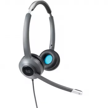Vadu austiņas Cisco 522 — divpusējas, 3.5 mm ar USB-A adapteri, ogle