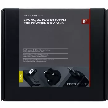 Noctua NV-PS1 barošanas bloks, 115/230 V AC uz 12 V DC, 12 V ventilatoriem, melns