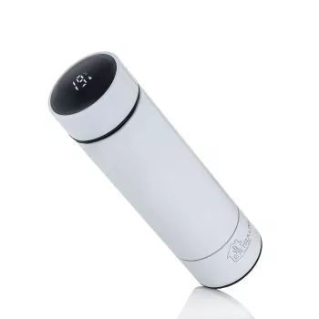Extralink Smart Travel Mug Balta, Termokrūze ar Temperatūras Displeju