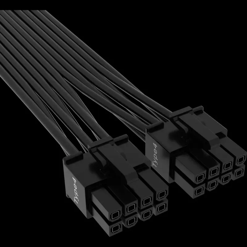 CORSAIR CP-8920284 iekšējais strāvas kabelis 12VHPWR uz 8+8 kontaktu PCIe, plakans, līdz 600 W