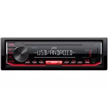 Automašīnas digitālais multivides uztvērējs JVC KD-X162 1 DIN, 200 W, 24 bitu DAC, FLAC/MP3/WAV/WMA, priekšējais USB Type-A, 3.5 mm, LCD 2 rindiņas, Melns