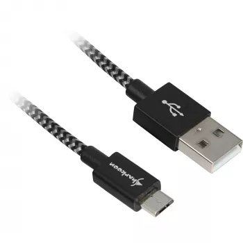 USB A–B kabelis Sharkoon 3.0 m ar alumīnija pinumu