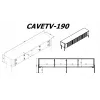 TV skapis cama meble VERA 190x40x50 cm — matēti melna virsma un melns rāmis