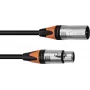 XLR kabelis PSSO 3 kontaktu, 3 m, melns, Neutrik savienotāji