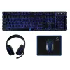Rebeltec SHERMAN Gaming USB QZERTY Angļu Melna tastatūra ar peli